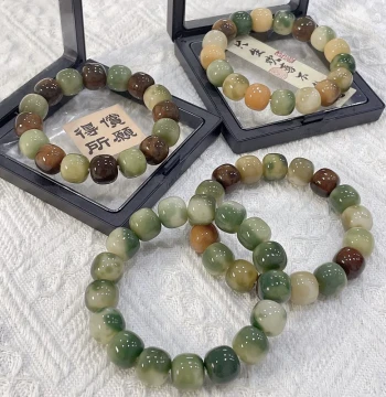 Yinian Chanyi Lanshan Bodhi Bracelet, Chinese Style Student Version, Finger-Flexible 14mm Barrel Beads, Bodhi Root Buddhist Beads, Cultural Play