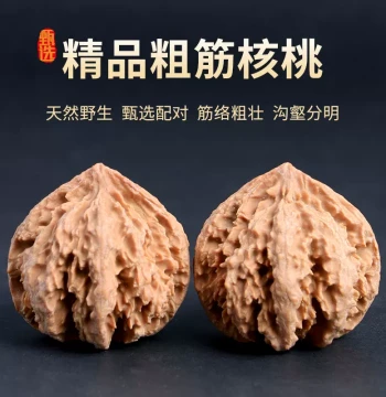 Wild Collectible Walnut with Coarse Veins and Eight Ridges - Beijing Eight-Ridge Mini Hand Roller for Women and Men