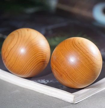 Thuja Health Balls - Solid Wooden Massage Spheres for Seniors, Fitness & Hand Therapy Collectibles