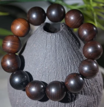Lightning-Struck Thuja Buddhist Bead Bracelet, Lightning-Struck Wood Wenwan Bracelet, Wooden String with Medicinal Scent, Playable Prayer Beads Hand Jewelry