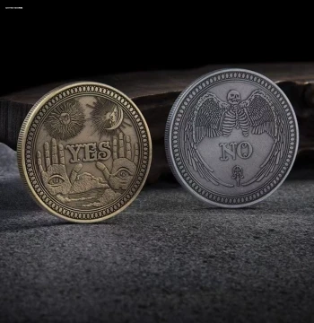 In Stock: American Antique Bronze 3D Relief YES/NO Decision Coin Commemorative Lucky Love Collectible