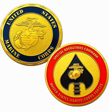 US Challenge Coin - Navy Gold-Plated Commemorative Medal, Hand-Held Figurine, Pirate Decorative Currency