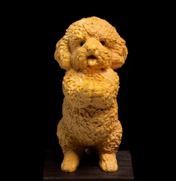 Thuja Cultural Play Handheld Ornament, Pet Craft Gift Display, Wood Carving Living Room Decoration, Cute Zodiac Dog Animal Ornament