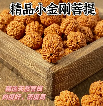 Natural High-Density 'Explosive Flesh' Small Vajra Bodhi Seed Loose Beads 108-Bead Bracelet DIY Accessories Wenwan Bodhi Bracelet
