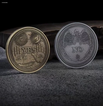 In Stock: US Antique Bronze 3D Relief YES Decision Coin, Commemorative Coin for Collection, Luck, and Love, NO Coin