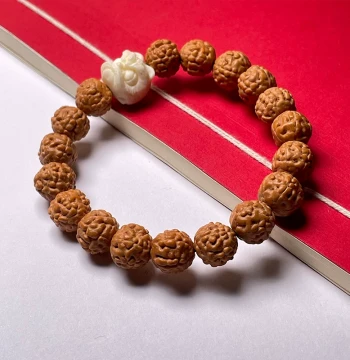 Toad-Back Small Vajra Bodhi Seed Original Bead Bracelet with Dzi Bead Accessories Unisex Collectible Gift Ornament Jewelry