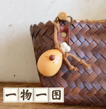 One Item One Photo Natural Wenwan Gourd Cute Bag Pendant Bone Chicken Leg Car Hanging Pyrography Ink Carving Creative Hand-Twist Handheld Piece