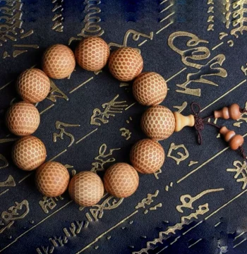 Taihang Aged Cliff Cypress Bracelet 2.0 Men's Bracelet Carved Lu Lutong Wooden Collectible Jewelry Accessory