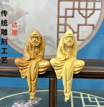 Thuja Occidentalis Wood Carved Zen Bodhi Table Corner Wenwan Home Decor Ornament Gift New Chinese Style Decoration Craft
