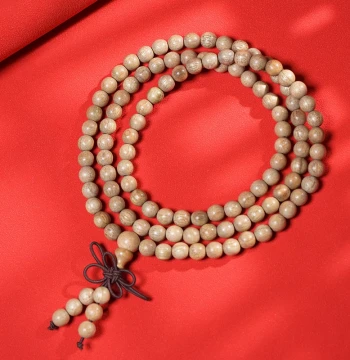 Exquisite Straight-Grain Camphor Wood Prayer Bead Bracelet: Aged Fragrant Wood Multi-Wrap Wenwan Mala