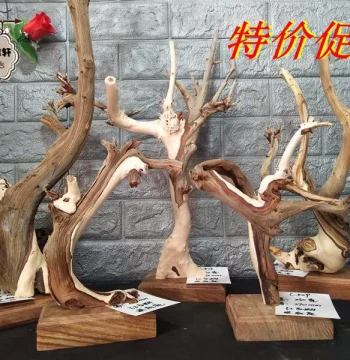 Authentic Taihang Thuja Arvitoides Ornament Root Carving Aged Material Red and White Rough Material Ornament Thuja Arvitoides Pen Holder Hot Sale Promotion
