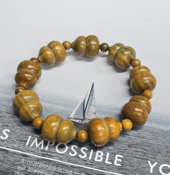 Hot Seller Multi-Gem Fat Gourd Bracelet, Green Sandalwood, Rosewood, Huanghuali Collectible Beaded Bracelet, Jewelry Loose Beads, Wood Beads Wholesale