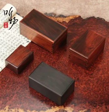 Fast Delivery Rosewood Big Red Sour Branch Drawer Lid Mechanism Box with Hidden Lock, Jewelry Box, Seal Storage Box for Jade and Ornamentals