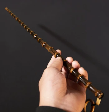 Purple Bamboo Teaching Pointer Playable Purple Bamboo Root Ruler Hand Piece Bamboo Stick Solid Jade Bamboo Wenwan Hand Piece