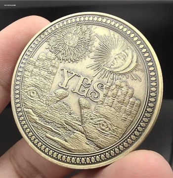 In Stock: US Antique Bronze 3D Relief YES/NO Decision Coin - Lucky Love Collectible Commemorative Token