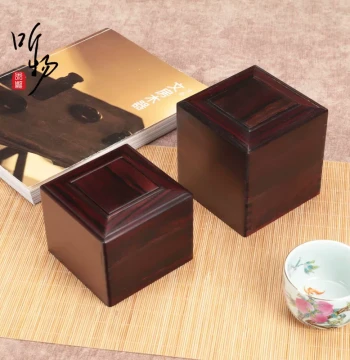 Fast Shipping Solid Wood Big Leaf Rosewood Square Mechanism Box Teapot Jianzhan Seal Storage Box Wooden Antiques Jade Collection