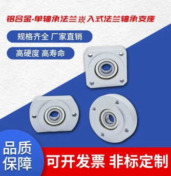 Flange Fixed Single Bearing Housing BGRR with Embedded Aluminum Alloy Bearing Block, Boss, and Retaining Ring