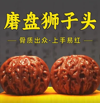 Shanzhongyu Polished Walnuts for Hand Play, Lion's Head Walnuts, Natural Wild Premium Collectible Grade Hand-Held Artifacts