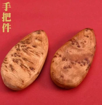 Thuja Burl Wood Hand-Held Piece, Natural Grain Artistic Craft for Wenwan Display