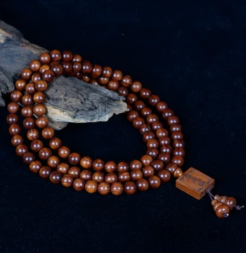 Premium Dalbergia Odorifera 6/8/10/12mm 108-Bead Buddhist Prayer Beads, Multi-Wrap Bracelet for Men and Women, Wenwan Jewelry