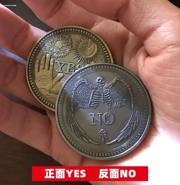 US Antique Bronze 3D Relief YES Decision Coin, Commemorative Coin Collection, Lucky Love NO Coin