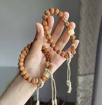 Tree King Explosive Flesh Small Vajra Bodhi Seed Bracelet - Men's Raw Indonesian Walnut Beads for Hand Rolling