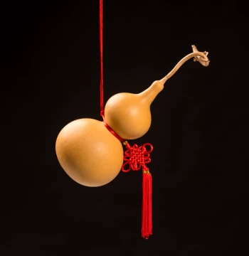 Handheld Cultural Play Genuine Natural Large and Small Gourd Pendants, Living Room and Entrance Door Hanging Ornament for Warding Off Evil and Attracting Wealth, Wooden Home Decor