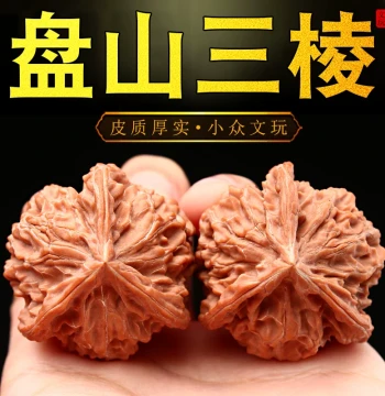 Collectible Walnuts, Menjian Lion Head, Unique Natural Three-Ridge Zhengben Panshan Gongzimao, Museum-Grade Handheld Multi-Ridge Piece