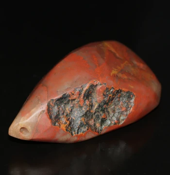 Cinnabar Frozen Raw Stone Seal Carving Handle Piece by Jinggutang, Authentic Natural Shoushan Stone for Handcrafted Literary Play Carving Material