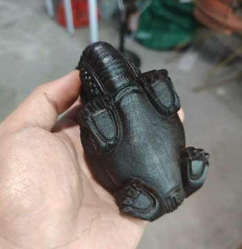 Vietnamese Agarwood Exquisitely Carved Submerged Dragon-Turtle Wenwan Hand Piece, Crafted Figurine, Decorative Auspicious Beast for Car Display