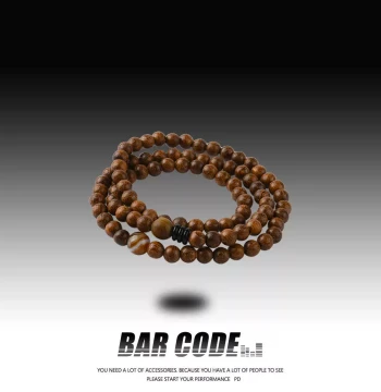 BAR CODE Yinian Xianghe Sandalwood Bracelet Niche Artistic Premium Vintage Multi-layer Unisex Collectible Bracelet