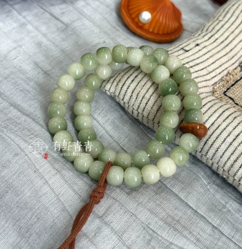Youye Qingqing 'Floating Green Several Springs' Original Design Bodhi Root Zen Chinese Style Double Circle Wenwan Bracelet for Men and Women