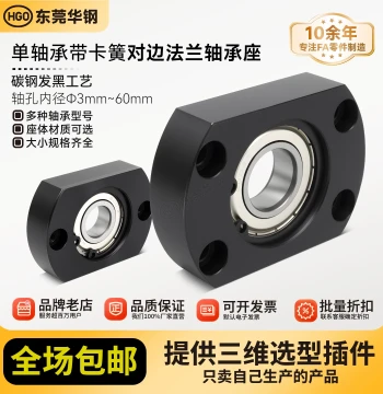 BHC Single Bearing with Snap Ring, Opposite-Flange Pillow Block Assembly, Fixed Mount BGCAB BFF41 Free Shipping 10