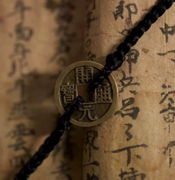 Authentic Kaiyuan Tongbao Coin with Hand Rope, Portable Amulet for Wealth, Rare Treasure from Prosperous Tang Dynasty Baima Shiyuan, Ancient Coin with Red Hand Rope Gift