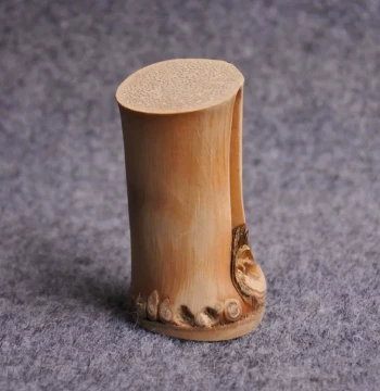 Handmade Wenwan Miniature [Bamboo Whip Seal], Blank Seal Knob, Bamboo Material for Seal Carving, Bamboo Root Seal Blank