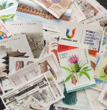 Postage Stamps 120 Fen 20 Pieces Random Designs