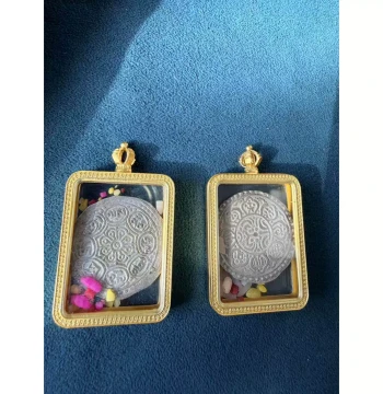 Wealth Coin / Fifth Dalai Lama's Pure Silver Only 2 Pieces / Circulated from Tibetan Temples