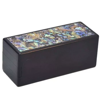 Seal Box Purple Sandalwood with Mother-of-Pearl Inlay