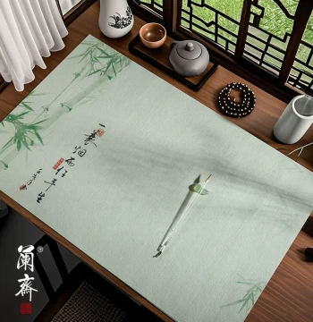 [2 Items 10% Off] Lanzhai Creative Fresh-Style Thickened Calligraphy Felt Mat – Beginner Set for Brush Painting, Canvas Felt, Traditional Four Treasures, Student Practice Pad, Professional Calligraphy Mat