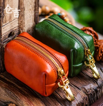 [Linglong Treasure Pouch] Collectible Storage Bag! Cangji Handmade Olive Walnut Kernel Bracelet Leather Seal Key Pouch