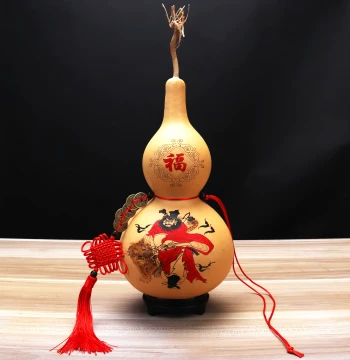 Natural Gourd Pendant, Large Dragon Head Display, Opened Wood Gourd for Home and Cultural Plaything, Real Gourd Ornament