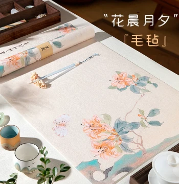 [2 Items 10% Off] Lanzhai Creative Fresh Style Calligraphy & Painting Felt Mat; Thickened Desk Pad for Chinese Painting, Four Treasures of the Study, Calligraphy Brush Practice; Professional Set for Students and Beginners