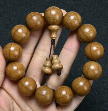 Six-Way Wood Bracelet for Men and Women, Featuring Buddha Beads, Red Sandalwood, Agarwood, Peach Wood, and Bodhi Roots