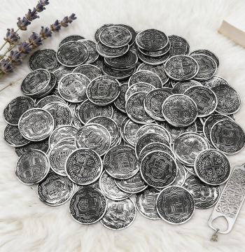 Children's Toy: Tooth Fairy Gift and Good Habit Reward – Plastic Pirate Gold Coins and Simulation Silver Fake Money
