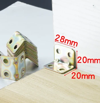 Corner Brackets 90-Degree Right Angle Fixators 20x20mm for Furniture Repair