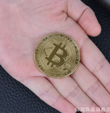 Bitcoin Gold-Plated Commemorative Coin - BTC US Dollar World Currency Copper Replica