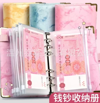 Family Cash Storage Binder for Students – Wealth-Building Money Album with Ledger Function – New Compact Notebook Style