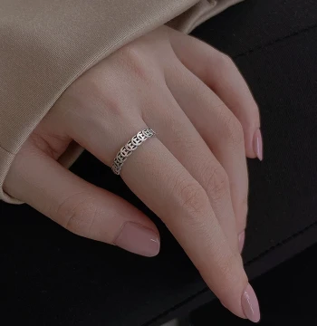 S925 Sterling Silver Vintage Ring, Wealth Attracting and Accumulating Coin Design, Personalized Minimalist Niche Open Adjustable Luck-Bringing Band for Trendy Women
