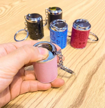 Coin Tube Keychain Ring - Metal Piggy Bank for Loose Change, Creative Birthday Gift