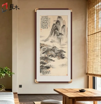 Traditional Chinese Landscape Painting, New Chinese Entryway Decor, Corridor Hallway Hanging Art, Premium Vertical Wealth-Attracting Mural